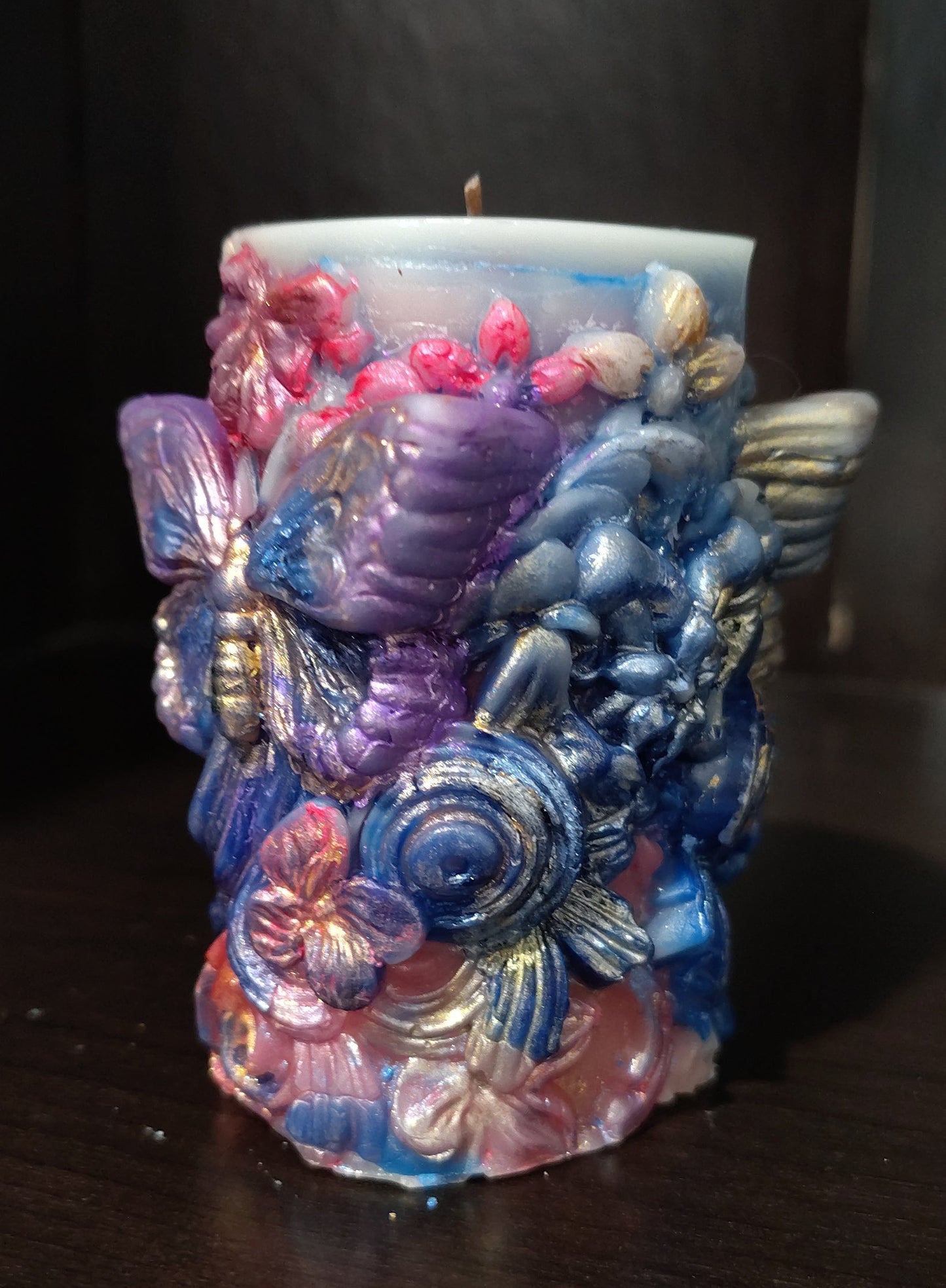 Hand-Detailed Butterfly Candle |Unscented Sculptural Soy Wax Blend