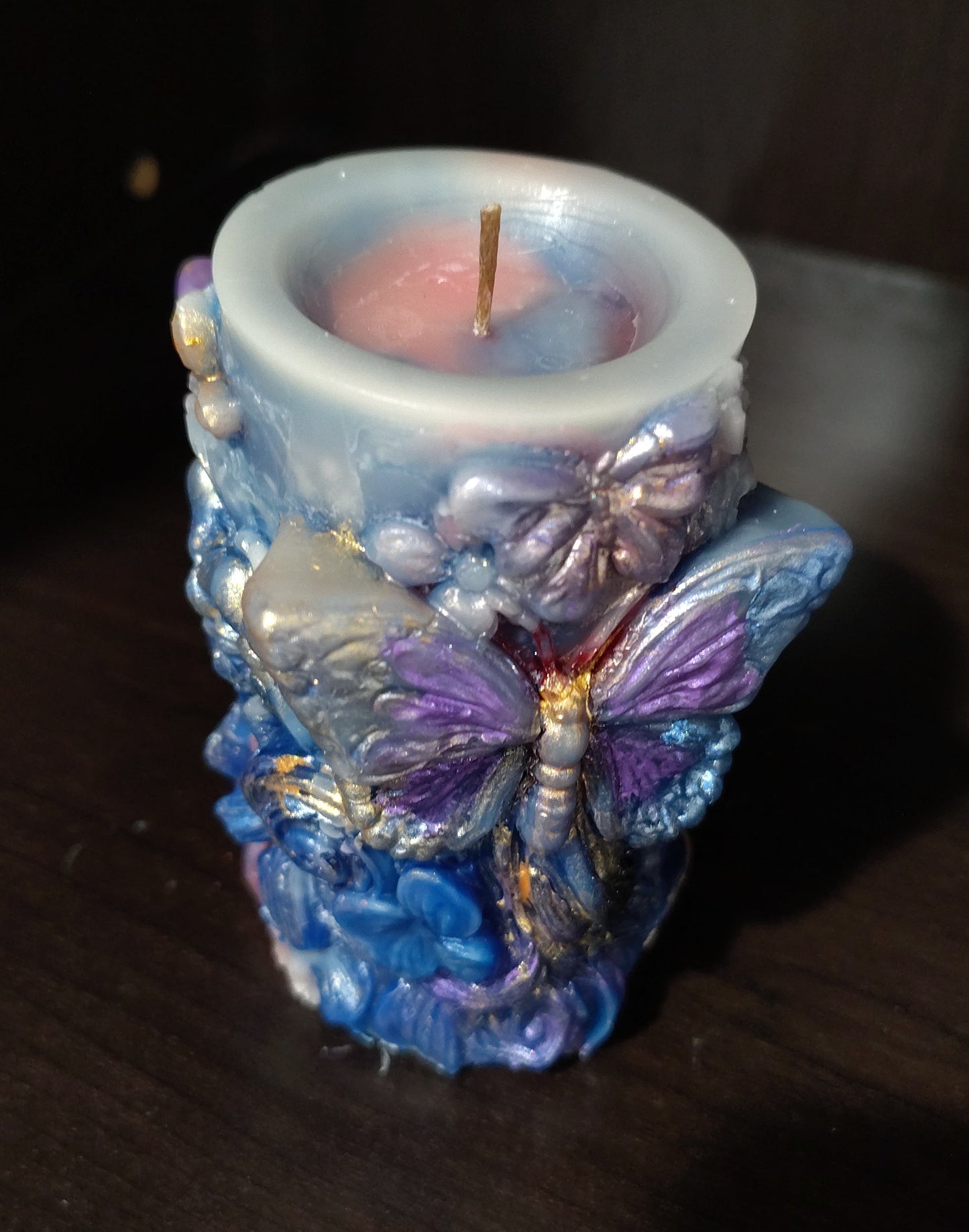 Hand-Detailed Butterfly Candle |Unscented Sculptural Soy Wax Blend