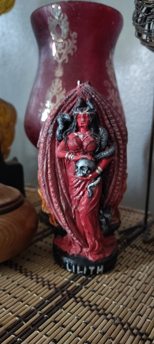 Lilith Hand painted concrete figure