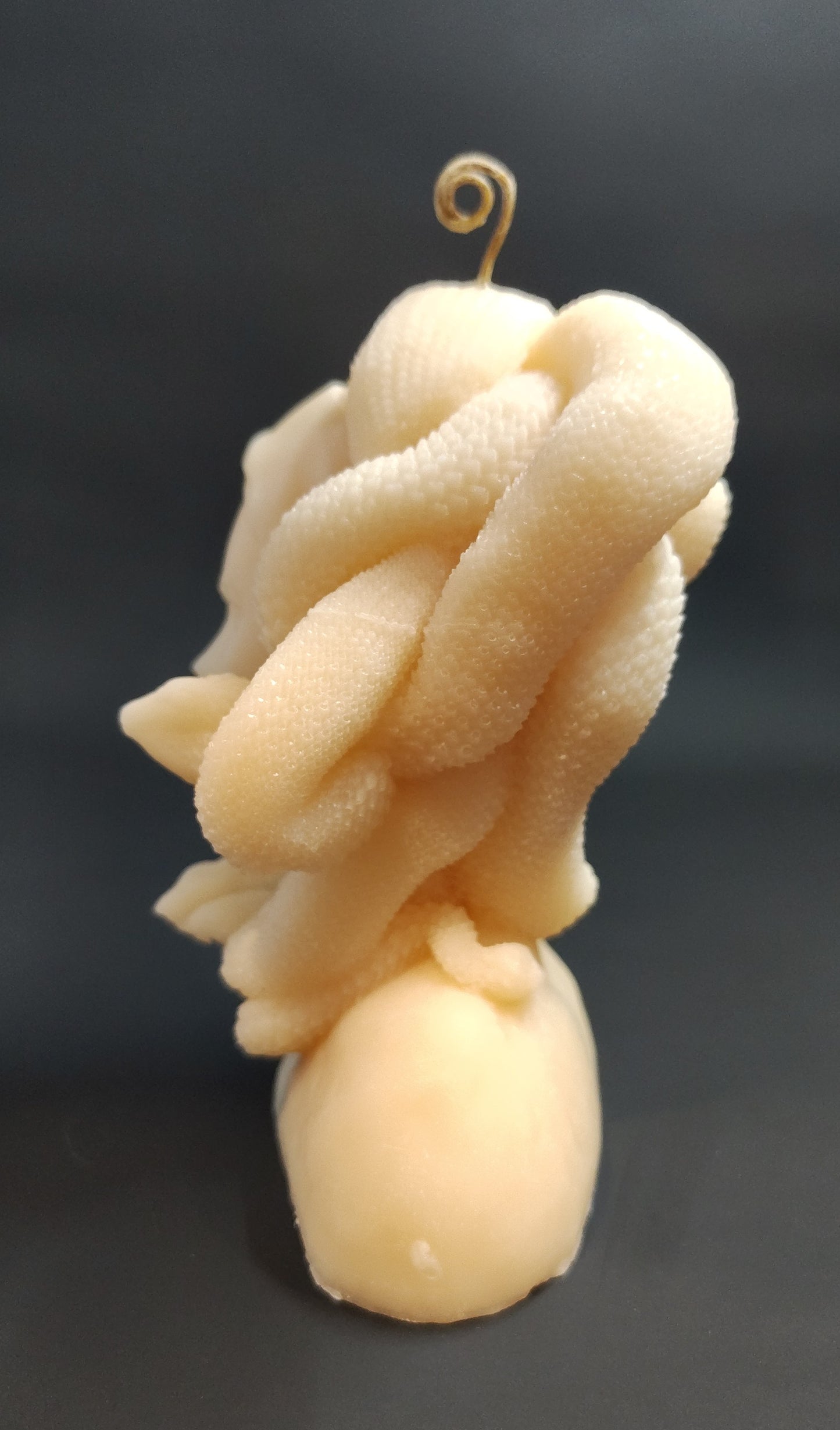 Hand‑poured Medusa bust candle with sculptural detailing, made in Sioux Falls, SD.
